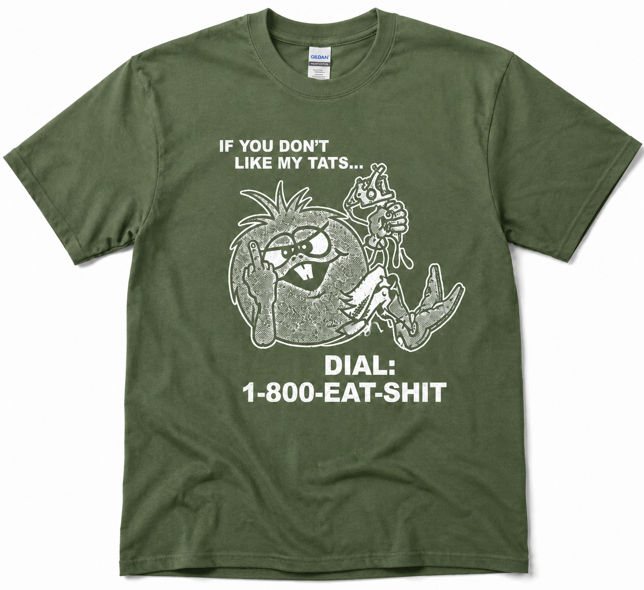 EAT SH*T ARMY GREEN T-SHIRT