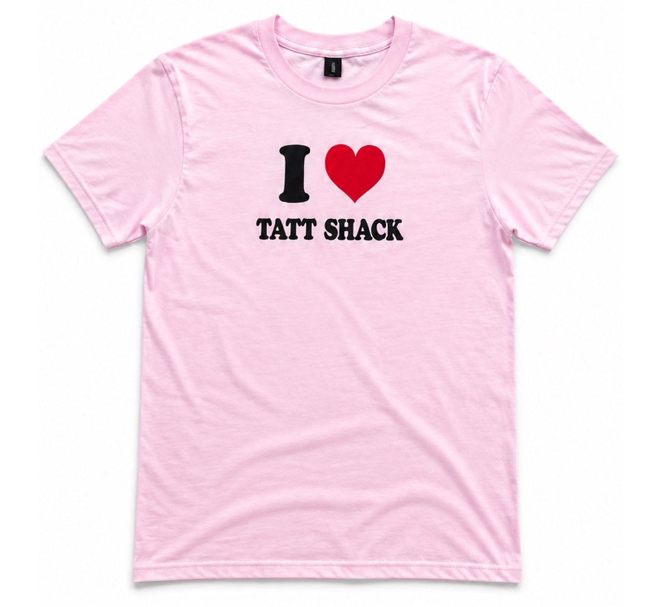 I LOVE TATT SHACK - PINK UNISEX T-SHIRT