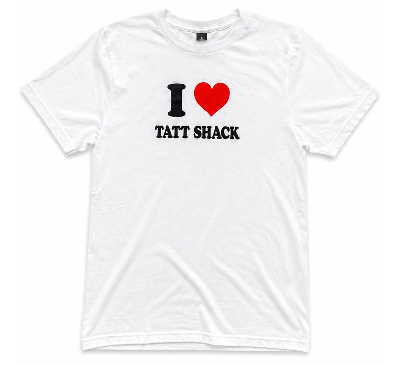 I LOVE TATT SHACK - WHITE UNISEX T-SHIRT